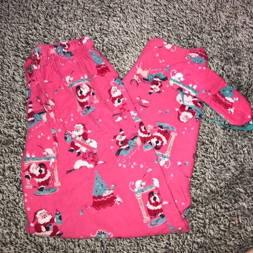 Nite Christmas Pajama Pants w/ Eye Mask Size XS